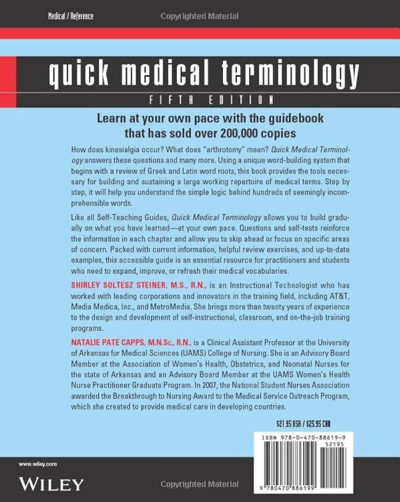 Quick Medical Terminology: A Self-Teaching Guide: Steiner